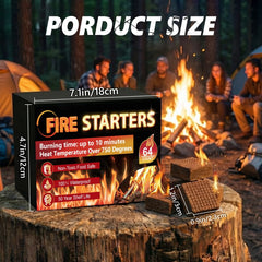Fire Starter, Natural Fire Starters for BBQ, Campfire, Fireplace, Charcoal, Wood Stove, Chimney, Fire Pit, Grill, Smoker, Indoor Outdoor Use
