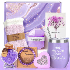 Lavender spa gift basket relaxation set for women