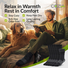 Merino Wool Socks for Men & Women Casual Warm Winter Cozy Thermal Socks