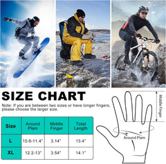 Spring Electric Rechargeable Battery Heated Gloves - Waterproof Touchscreen for Outdoor Sports, Hiking, Skiing, Running, Work
