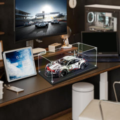 3MM Acrylic Display Case Dustproof Clear Display Box for 1:8 Scale Lego 42143 /42115/ 42056/42171/42096 Thickened Acrylic Box Showcase(24.41X11.81X7.87Inch, 1:8)