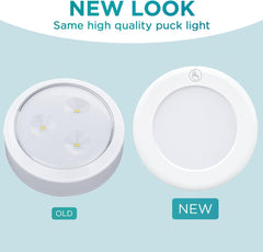 Wireless LED Puck Light | Works with Remote Control | under Cabinet, Closet Light | Battery Powered | under Counter Lighting (Pack of 1)