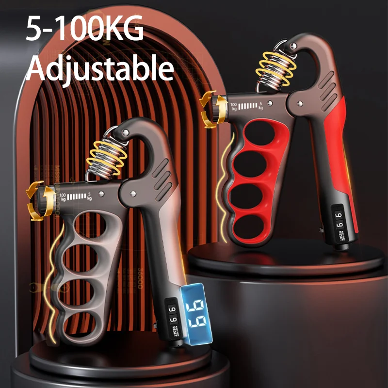 Adjustable Grip Strengthener 5–100kg – Hand & Forearm Trainer | Fitness Gift for Athletes