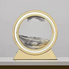 LED Light Creative Quicksand Table Lamp Moving Sand Art Picture 3D Hourglass Deep Sea Sandscape Bedroom Lamp for Home Decor Gift