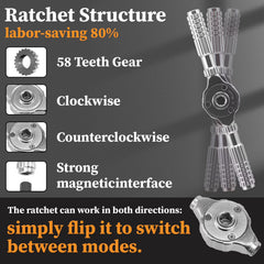 Magnetic Screwdriver 40 in 1, Multi-Purpose Ratchet Screwdriver Set, Tool Kit for Home with Detachable Ratchet Handle, Portable Home Repair & DIY Project.