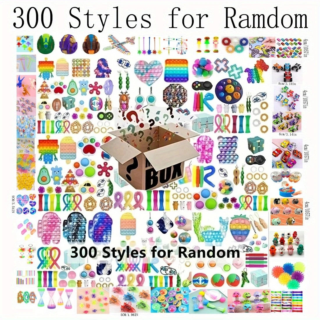 10-100Pcs Random Fidget Toys Mystery Gifts Pack Surprise Bag Fidget Set Antistress Relief Toys for Kids Party Christmas