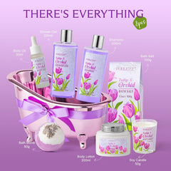 Tulip orchid bath and body gift basket
