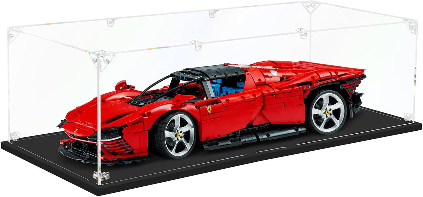 3MM Acrylic Display Case Dustproof Clear Display Box for 1:8 Scale Lego 42143 /42115/ 42056/42171/42096 Thickened Acrylic Box Showcase(24.41X11.81X7.87Inch, 1:8)