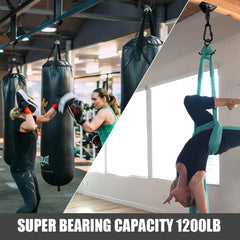 Hammock Hanging Kit, 2 Pack Hanging Chair Hardware 360°Rotating Hammock Hooks Heavy Duty, Hammock Chair Hanging Kit & Swing Ceiling Hook Snap for Hammock Chair Stand,Seat,Yoga,Gym, 1000 Lb Capacity
