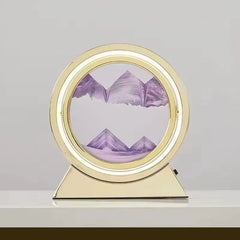 LED Light Creative Quicksand Table Lamp Moving Sand Art Picture 3D Hourglass Deep Sea Sandscape Bedroom Lamp for Home Decor Gift