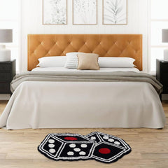 Dice Rug - 31"X23" Cool Carpet Non-Slip Flocking Floor Bath Mat for Living Room Decor, Alt Room Decor Soft Y2K Rugs Hypebeast Doormat for Bedroom