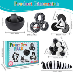 Fidget Toys Adults Pack, 5PC Sensory Toys Set Easter Basket Stuffers for Kids 8-12 Teen Autism, Desk Toy Stress Relief Fidget Spinners for ADHD Valentines Day Gifts for Children Cool Gadgets for Men