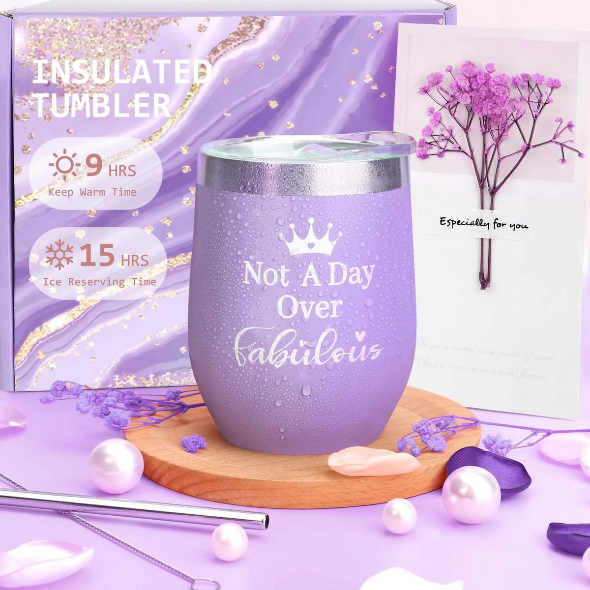 Purple lavender bath and body spa gift set