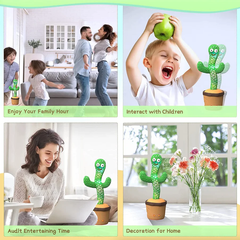 Dancing Cactus Plush Toy – Singing, Dancing & Voice Recording | Funny Gift for Kids & Adults