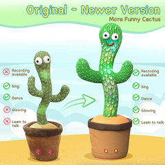 Dancing Cactus Plush Toy – Singing, Dancing & Voice Recording | Funny Gift for Kids & Adults