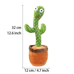 Dancing Cactus Plush Toy – Singing, Dancing & Voice Recording | Funny Gift for Kids & Adults