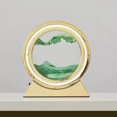 LED Light Creative Quicksand Table Lamp Moving Sand Art Picture 3D Hourglass Deep Sea Sandscape Bedroom Lamp for Home Decor Gift