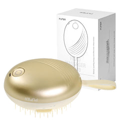 Electric Scalp Massager – Rechargeable Head Massager with Anion Technology, Portable Anti-Frizz Scalp Tool, Scalp Massager Gift for Men & Women(Gold)