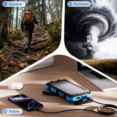 Solar charging power bank for camping and hiking