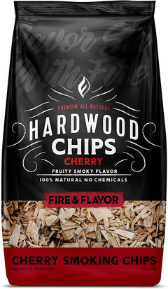 Premium 100% All Natural Hardwood Smoking Chips, Works with All Grills, Cherry