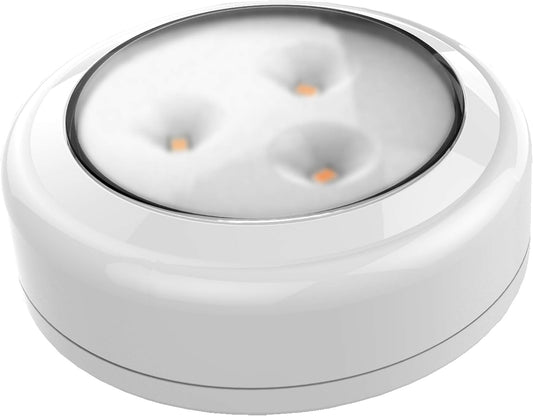 Wireless LED Puck Light | Works with Remote Control | under Cabinet, Closet Light | Battery Powered | under Counter Lighting (Pack of 1)