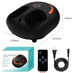 Shiatsu Foot Massager Electric Feet Massage Machine Deep Kneading Relief for Plantar Fasciitis Air Compression, 3 Heat Levels Relax for Home Office Use Gifts for Women Mom Dad Black