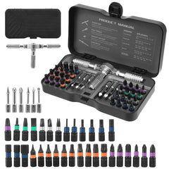 Magnetic Screwdriver 40 in 1, Multi-Purpose Ratchet Screwdriver Set, Tool Kit for Home with Detachable Ratchet Handle, Portable Home Repair & DIY Project.