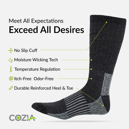 Merino Wool Socks for Men & Women Casual Warm Winter Cozy Thermal Socks