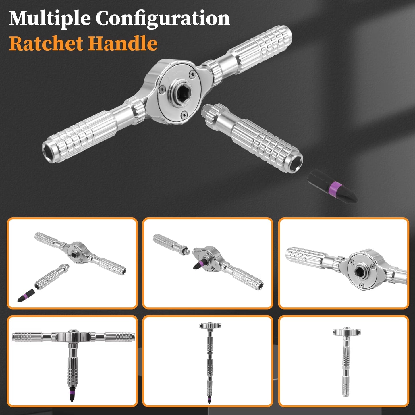 Magnetic Screwdriver 40 in 1, Multi-Purpose Ratchet Screwdriver Set, Tool Kit for Home with Detachable Ratchet Handle, Portable Home Repair & DIY Project.