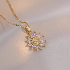 Sunflower Necklace with Gift Box