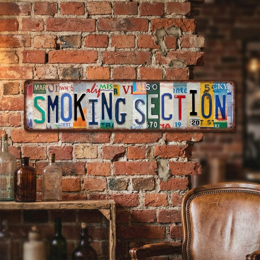 Smoking Tin Sign