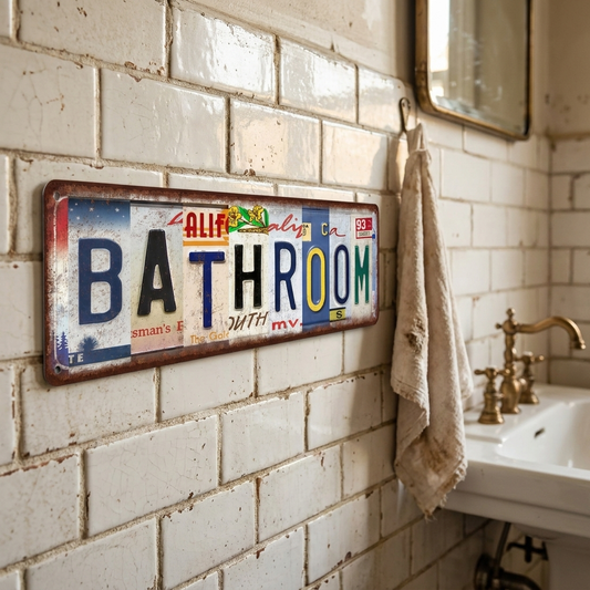 Bathroom Tin Sign