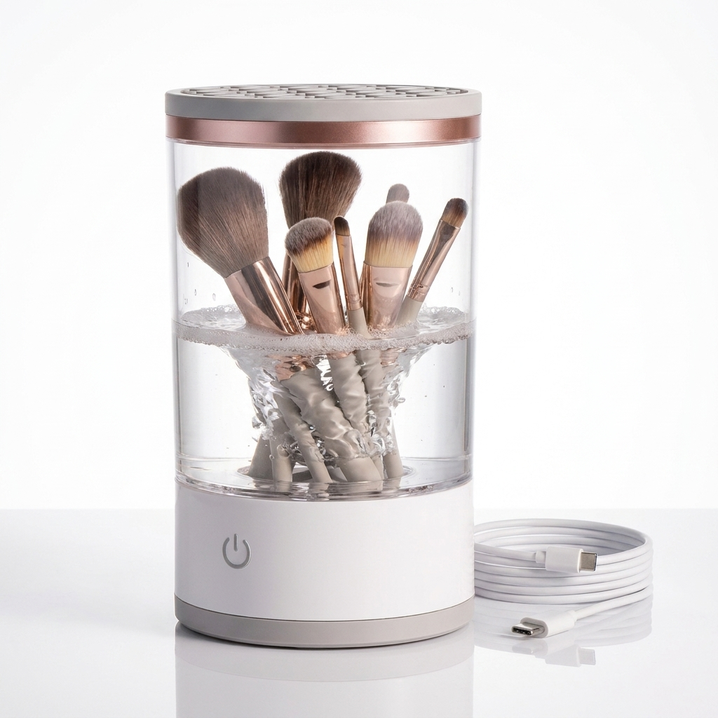 Electric Makeup Brush Cleaner — Automatic Brush Spinner