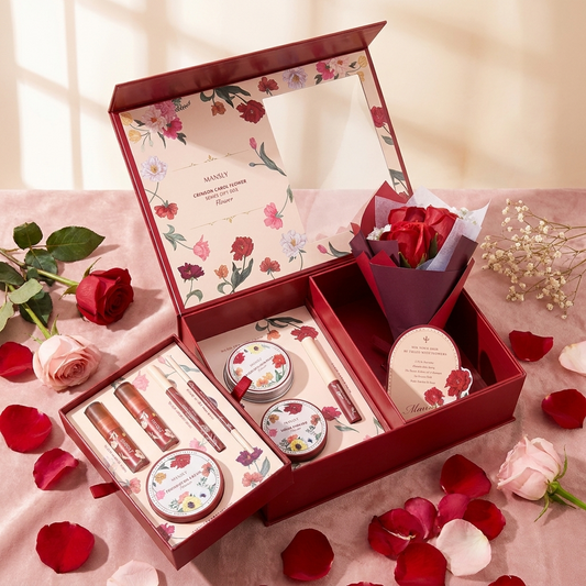 Floral Valentine's Day Gift Box — Makeup & Confession Set