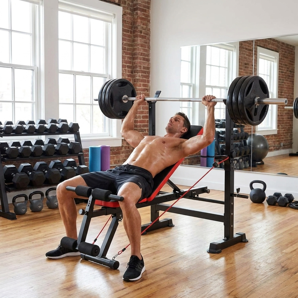 Adjustable Weight Bench Set — Home Gym Workout Bench