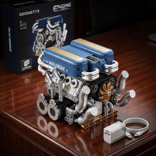 W16 Engine Building Kit — 751-Piece Twin V8 Model Set