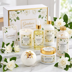 Gardenia Luxury Spa Gift Basket — Floral Relaxation Set