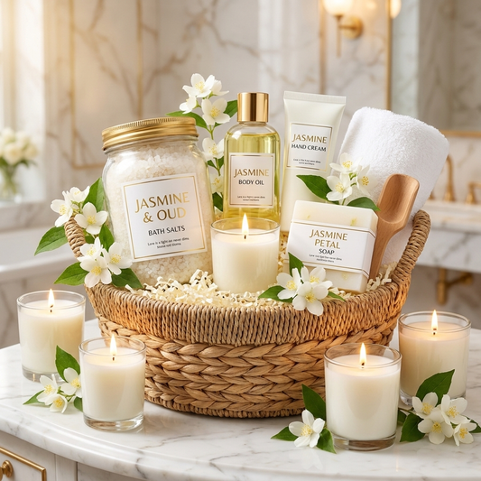 Jasmine Luxury Spa Gift Basket lifestyle