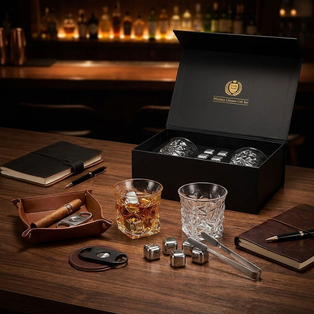 Whiskey Stones Gift Set lifestyle