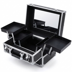 Makeup Train Case Cosmetics Organizer white background