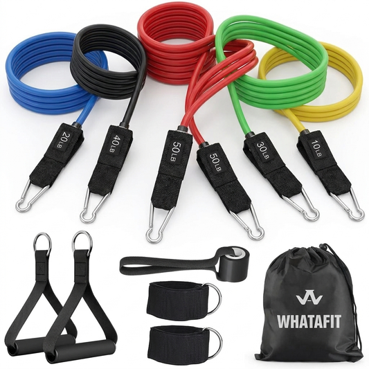 Resistance Bands Set white background