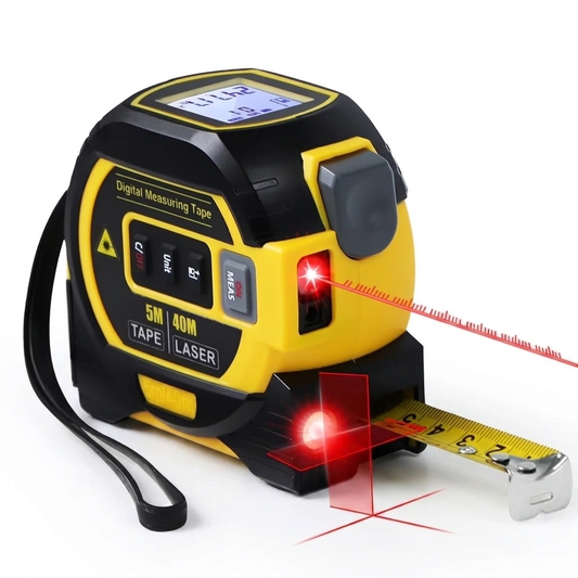 3-in-1 Laser Tape Measure white background